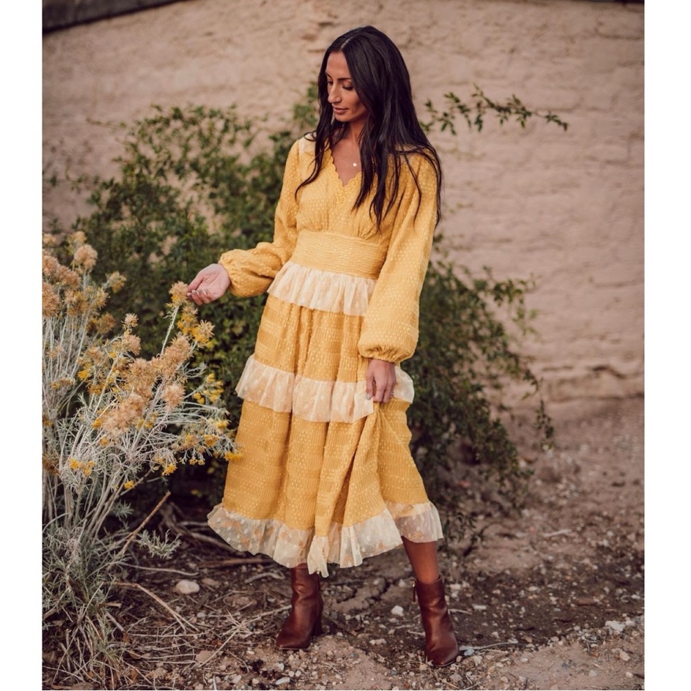 JessaKae Cider Tiered Dress NWT